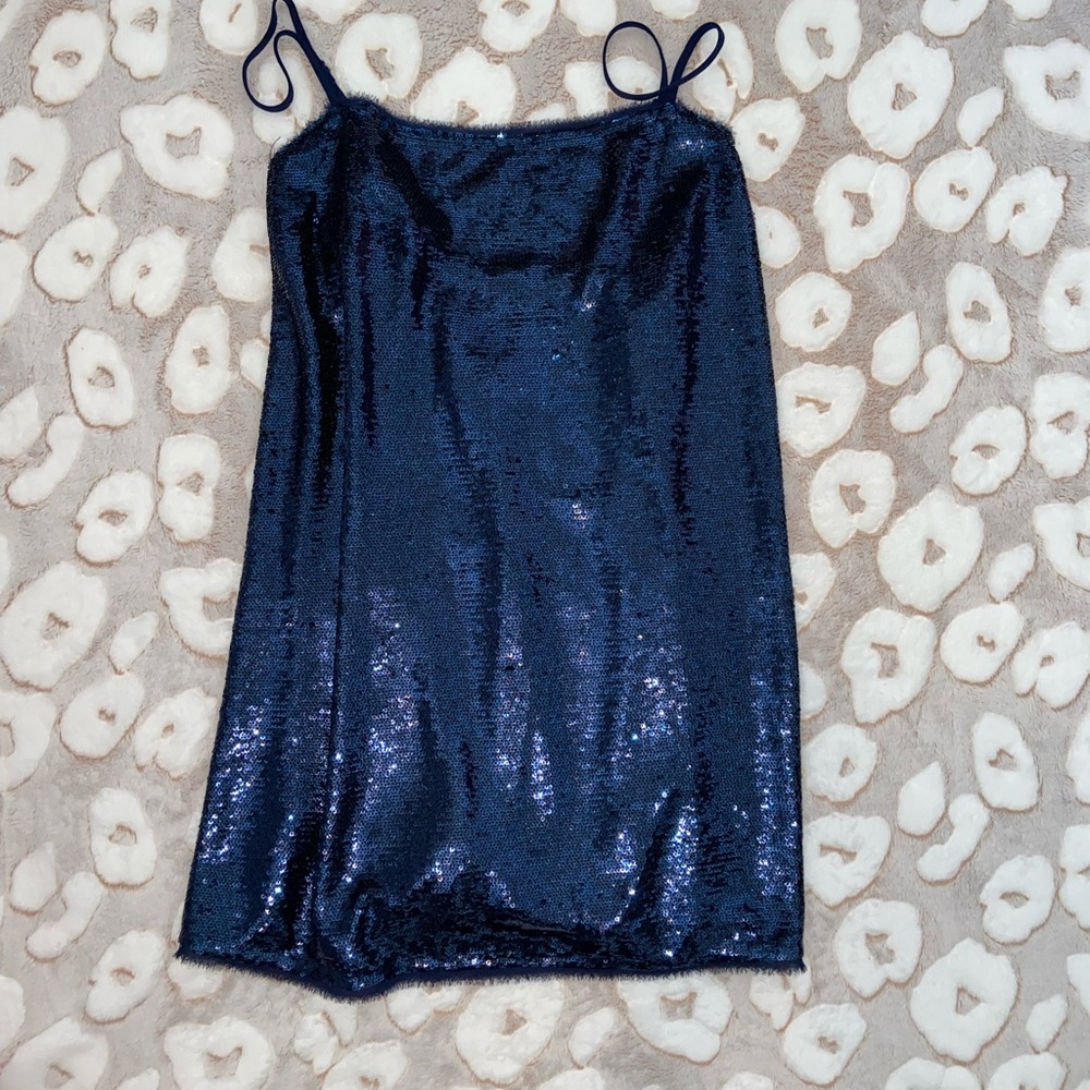 Blue sequin Freepeople dress